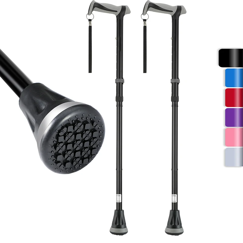 NBBLUESKY Medical Folding Aluminum Elderly Walker Crutches Frame Adults Walking Cane Stick For Disabled