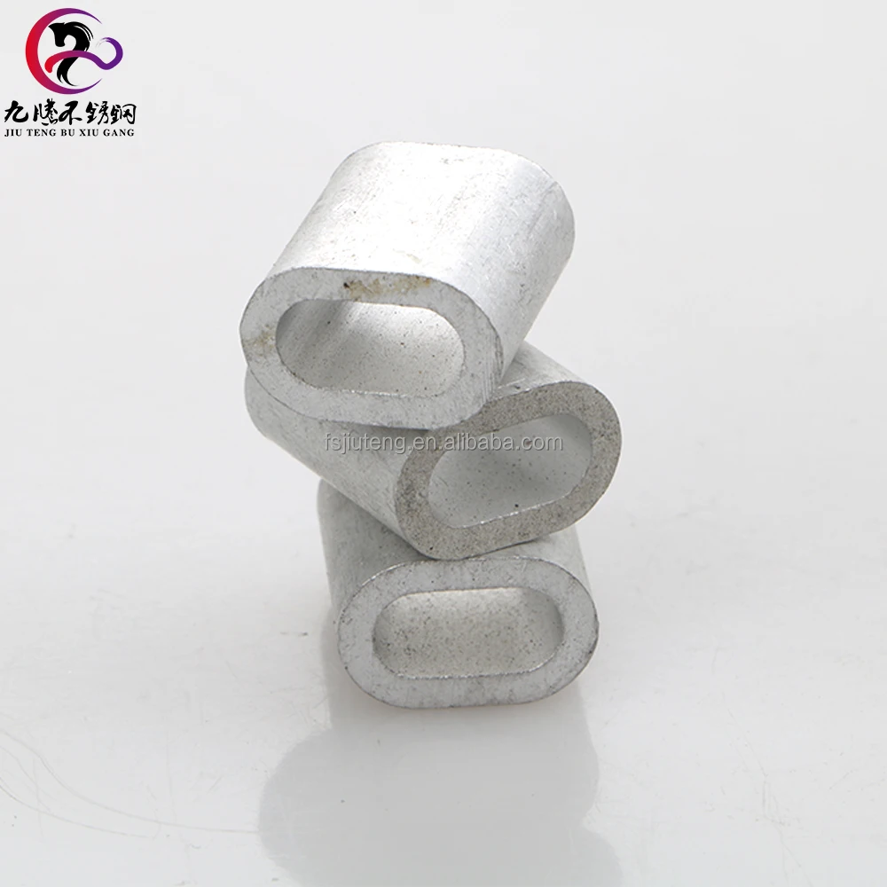 jiuteng high quality Single hole fishing wire rope aluminium sleeve