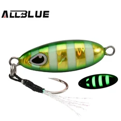 ALLBLUE 7G 10G 15G SLOW DROP Micro Metal Jig Shore Casting Saltwater Fishing Jigging Lure