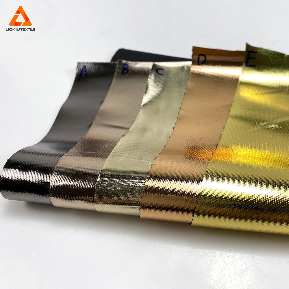 Блестящая полиэфирная пленка с покрытием из ПВХ металлического цвета, ламинированная блестящая ткань Оксфорд из 600D нейлона для сумок, чемоданов