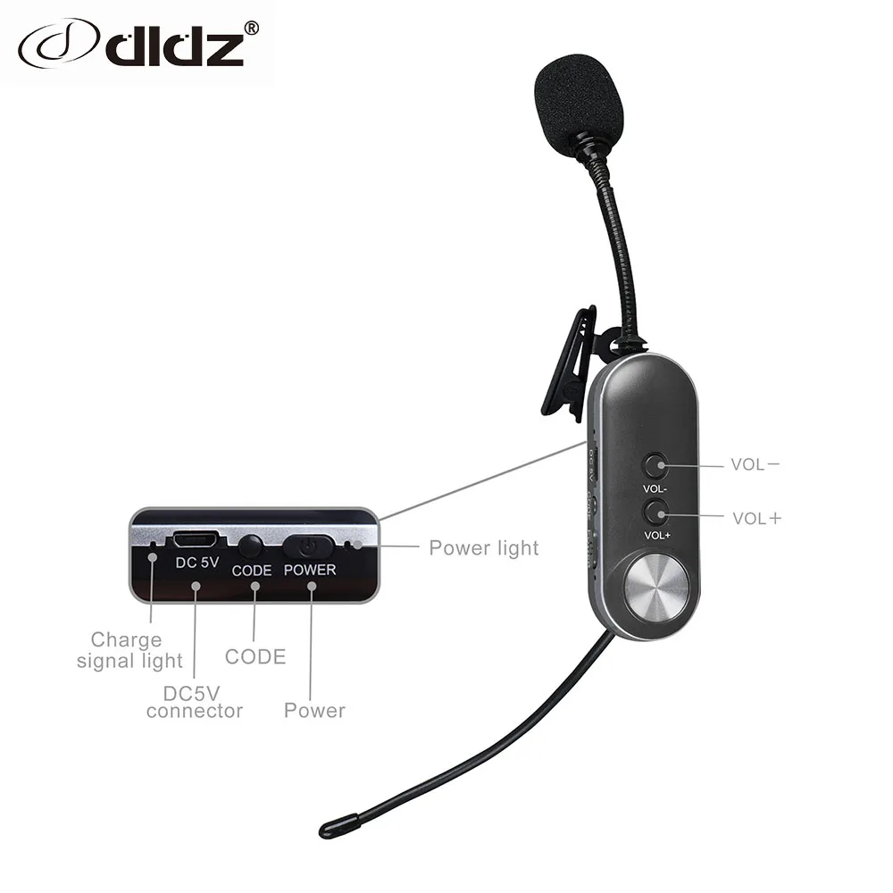 Dldz UHF свободно регулируемый 4 канала с лацканами Универсальный конденсаторный микрофон беспроводной преподавания