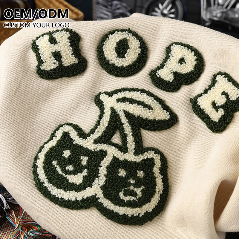 Custom Summer Mens Chenille Embroidered Tshirts Colorful Towel Embroidery Letters Cotton Unisex T-shirt Clothes T shirt For Men