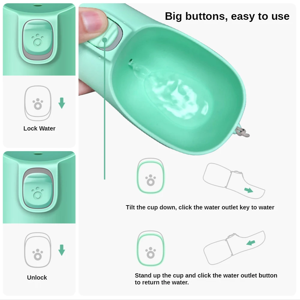 portable Pet Dog Water Bottle For Small Large Dogs Travel Puppy Cat Drinking Bowl Outdoor Pet Water Dispenser Feeder Pet Product