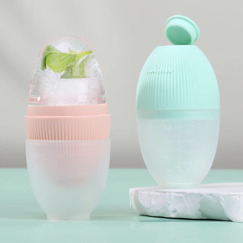 Portable Mini Silicone Freeze Facial Ice Roller Face Massager Ice Cube Roller For Face And Eye Body