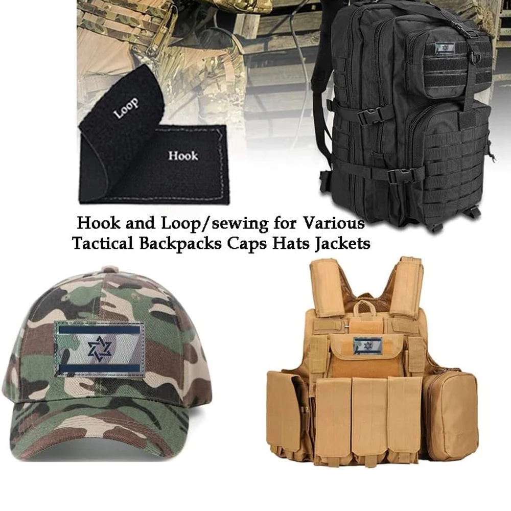 Israel Flag Patches Badges Armband Hook And Loop Laser Cut Patch Tactical Morale Ir Infrared Reflective Patches