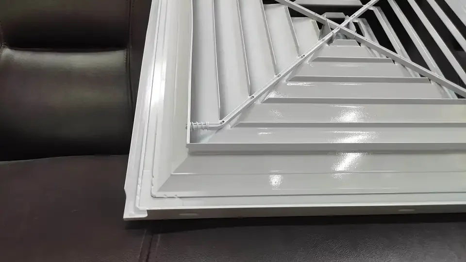 Aluminium Alloy Material Building Aluminum Louvers Grille HVAC 4-ways Square Diffuser