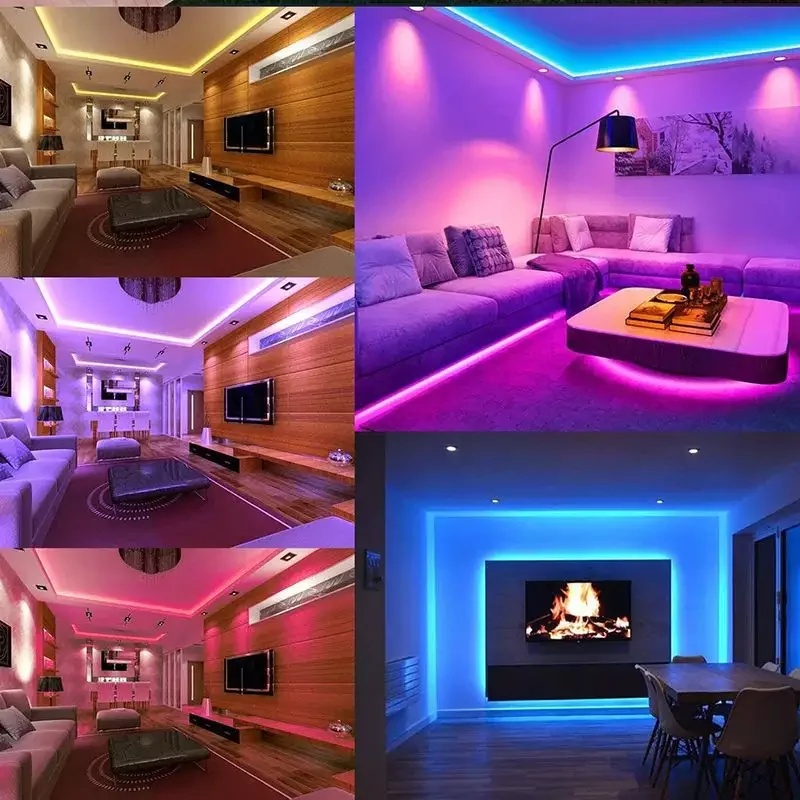 smart led strip light RGB tuya wifi app control light work with alexa google