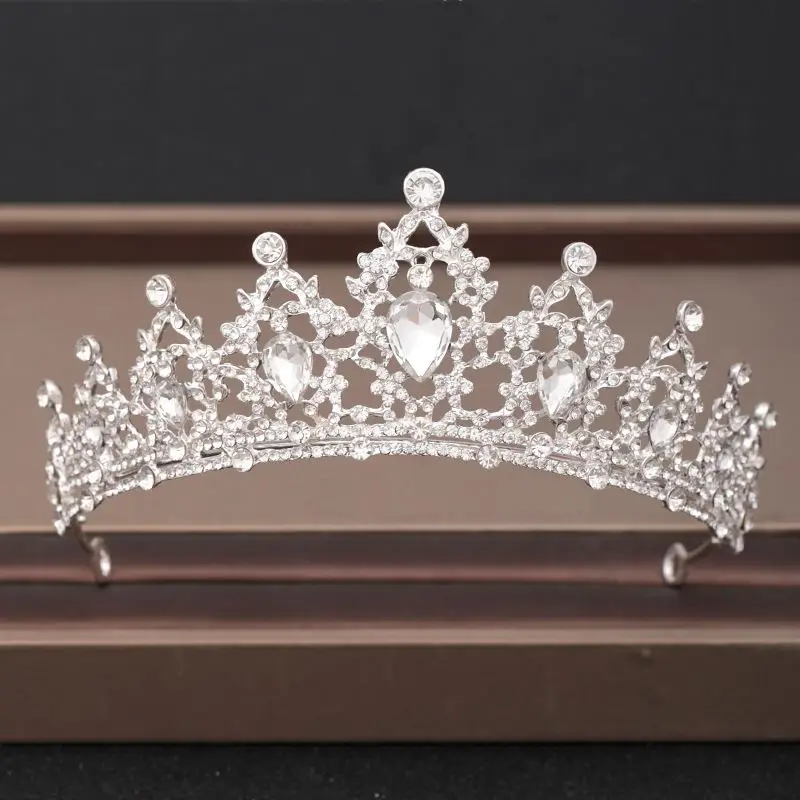 XYST New  Bridal Wedding Rhinestone Crowns Cheap Prices Crystal Metal Crowns For Beauty Queens