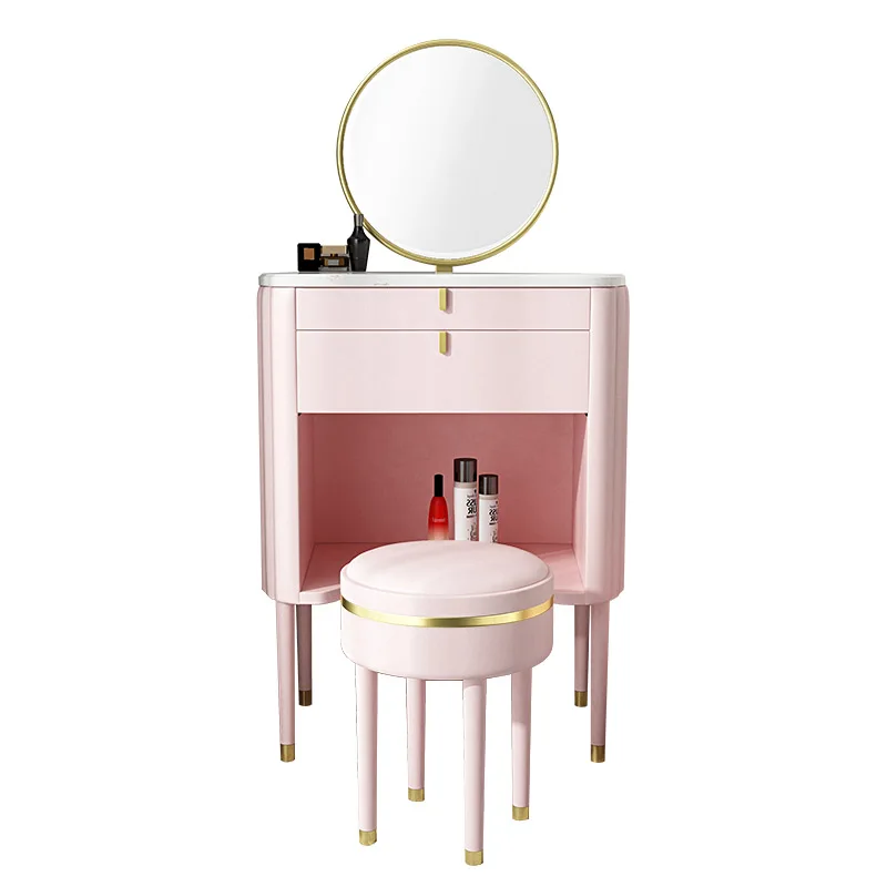 Light luxury dressing table simple modern girl dressing table net red Nordic ins wind small apartment bedroom dressing table