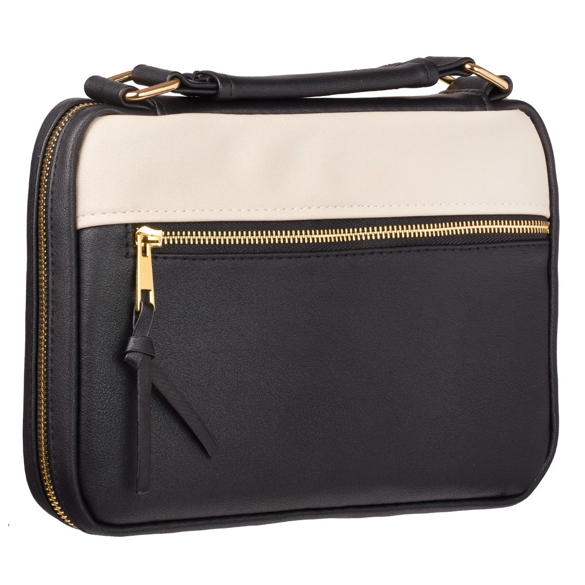 OEM Custom Fashion Stylish Stationery Storage Cases Large 2 Tone Bibles Cover PU Leather Holy Book Protector Bible Carrying Case