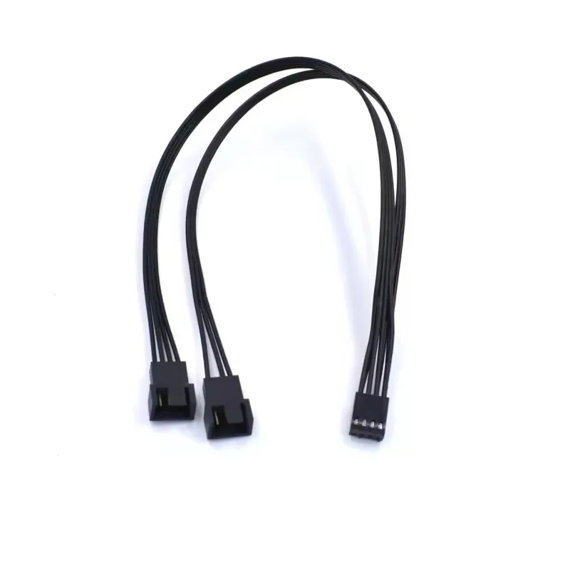 Черный PWM вентилятор 4-контактный кабель питания от 1 до 2 сплиттер Удлинительный адаптер Шнур