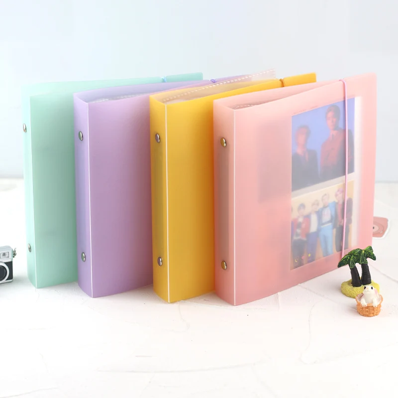 Kpop Photocard collection book macaron Color Picture Storage Book Cover for Business cards or pictures