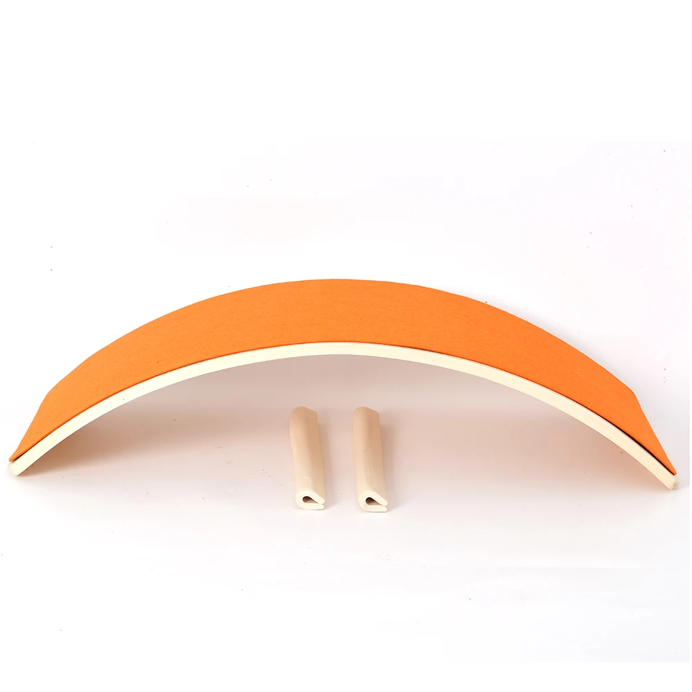 Good quality wooden montessori fitness curved board toy kids rocker wooden balance board Wholesale wobble board