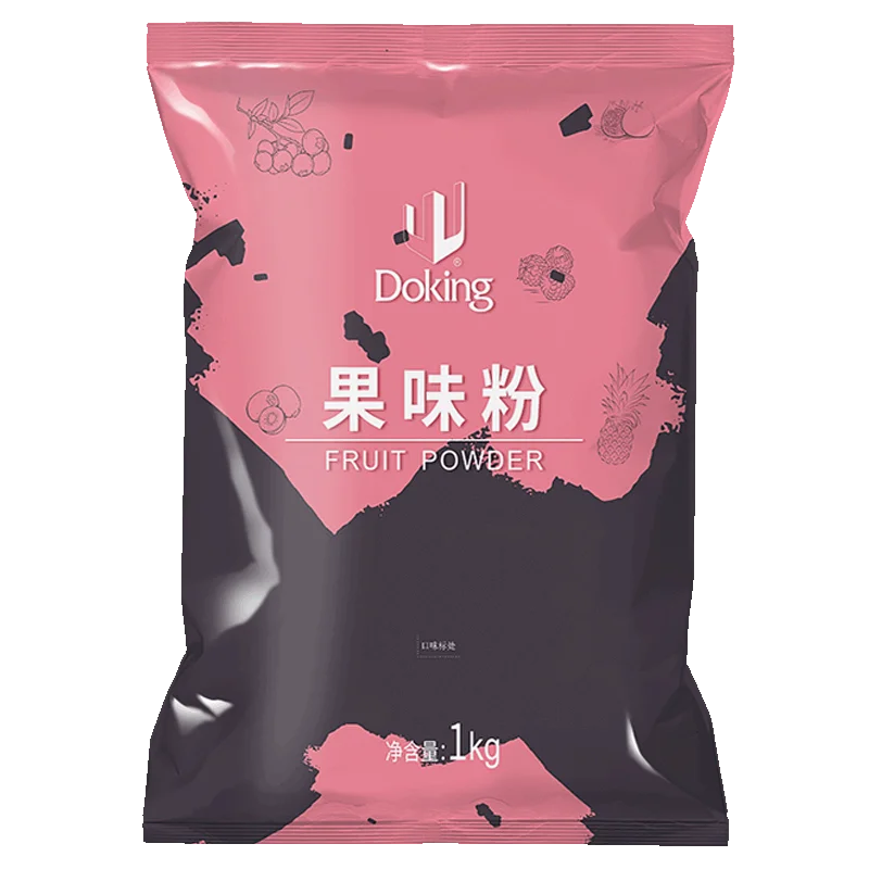Doking Hot Selling Milk Tea Raw Materials 1kg Fresh Fruity Taste Instant  Grape Fruit Flavor Powder(Flavored Solid Drink)