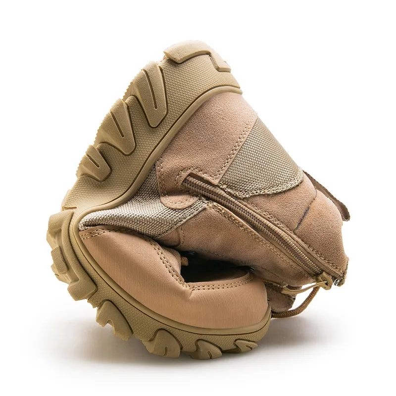 
2021 Hot Sale Men Outdoor Waterproof High Top Work Boots PU Leather Hiking Shoes 