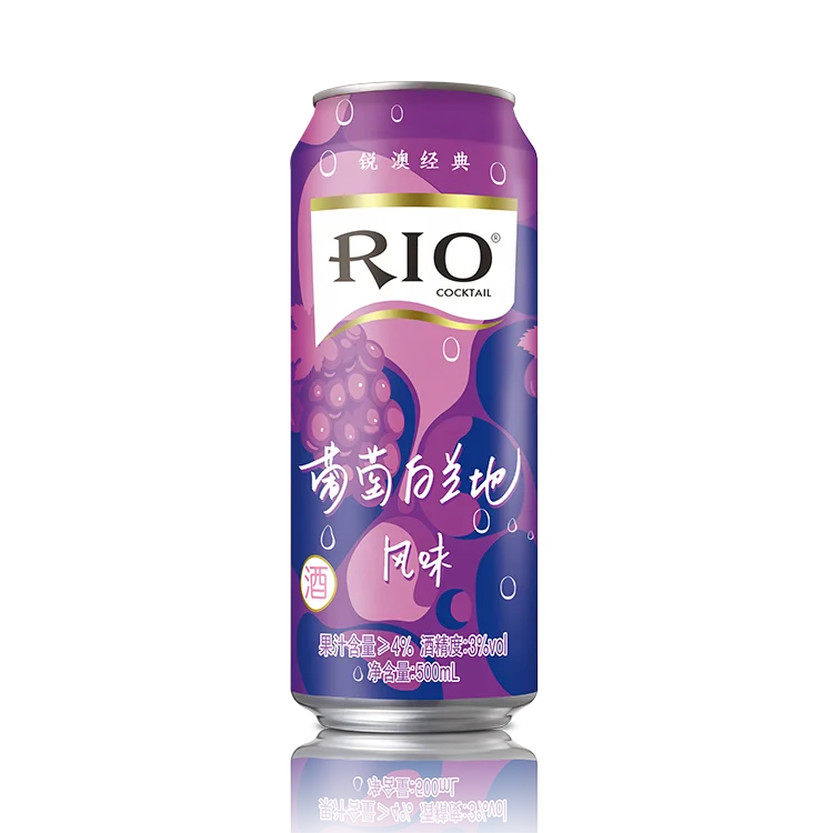 
Конкурентоспособная цена и высокое качество Rio Classic 3% том 500 мл консервированный фиолетовый виноград и бренди коктейль 