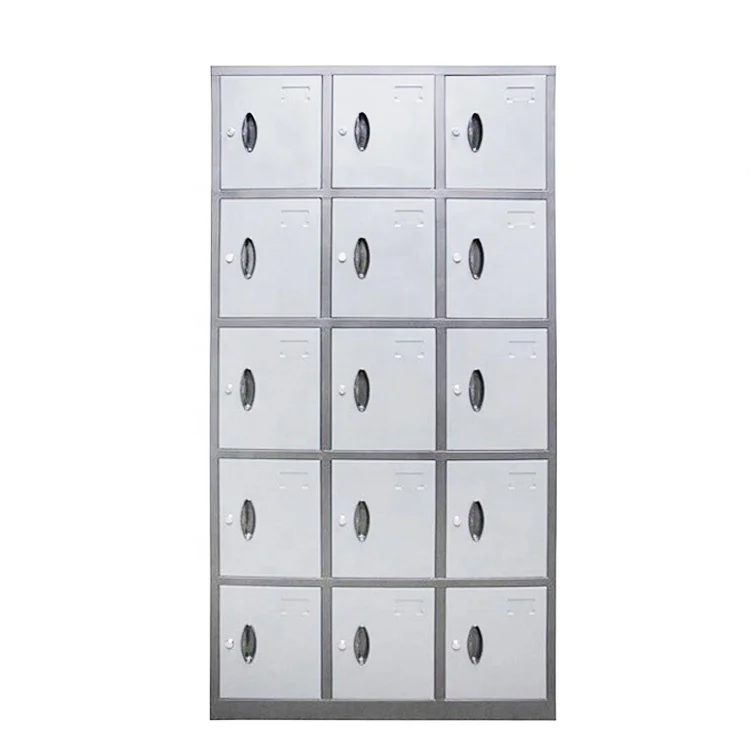 large 16 compartments white iron bathroom locker / 4 layer 16 doors metal ski gym locker for sale