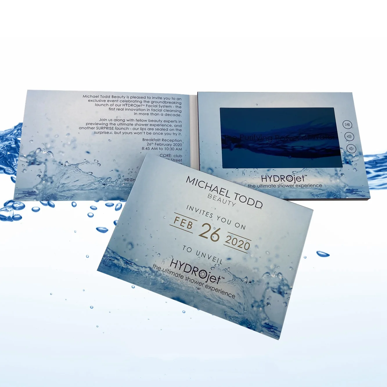 Hot sale 7 inch tft lcd hd screen ddiy customized video brochure open to play video mailer