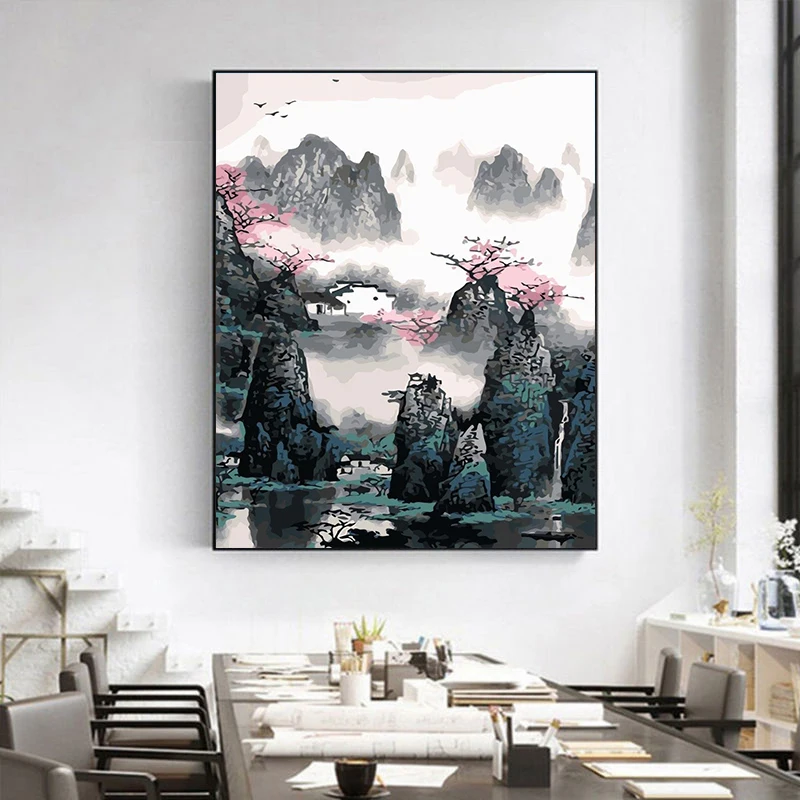 Настенная живопись по номерам 40x50 см
