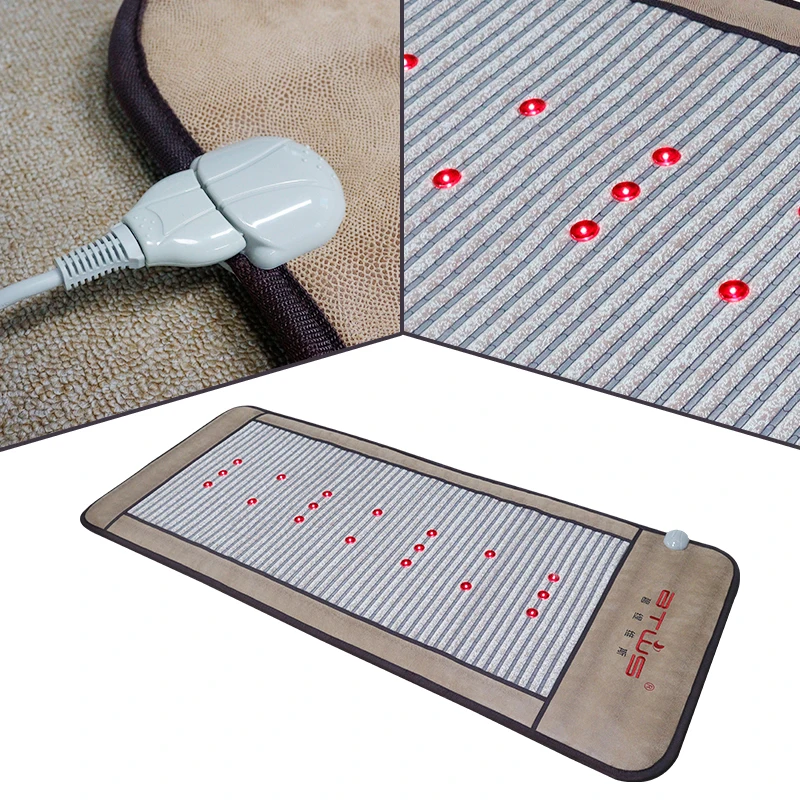 BTWS High End Eco Leather Adjustable Jade Stone Heated Floor Mat Yoga Detoxification Slimming Infrared Sauna Mat