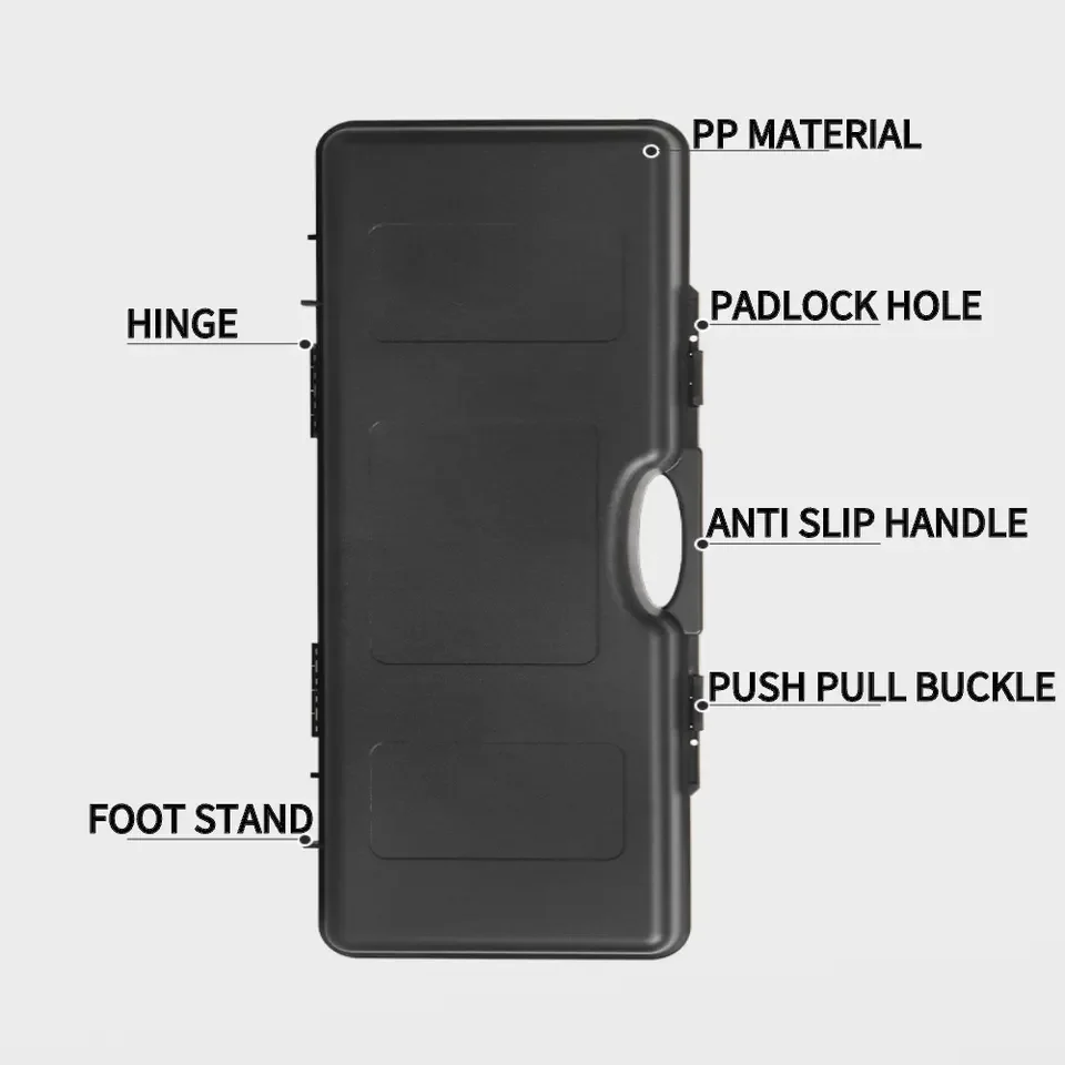 Custom Waterproof Hard Shell gun case Portable Carry EVA Tactical Gun Case with Foam Inserts