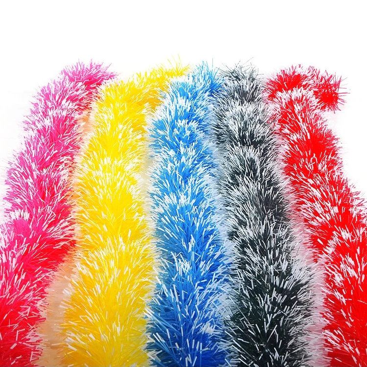 Christmas Party Xmas Tree Ornaments Garland Ribbon Tinsel Hanging Decorations Color Bar For Outdoor Shop