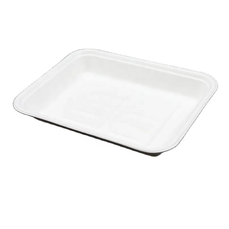 
Rectangle Tableware Dinner Plates 100% Natural Eco-friendly Biodegradable Customized-size Sugarcane Bagasse Disposable 