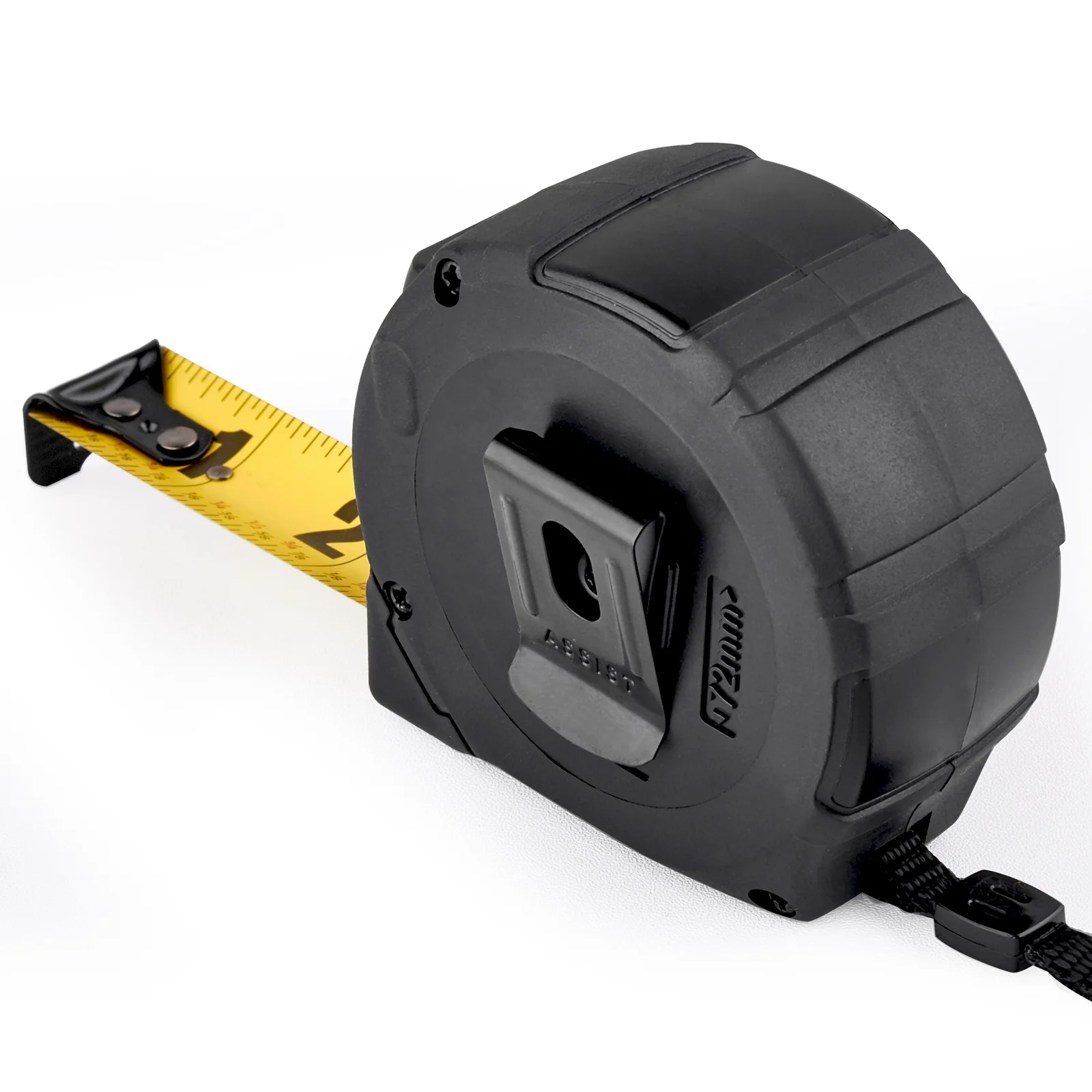 ASSIST Co-Molded Compact Case 120cm Solid Film Safety Self-Lock Original Blade Thickness 0.14MM Metric Measuring Tape ABS