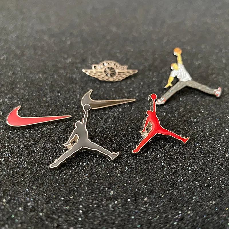 metal enamel cool baseball charms wholesale fitted pins with chain logo custom hat pin