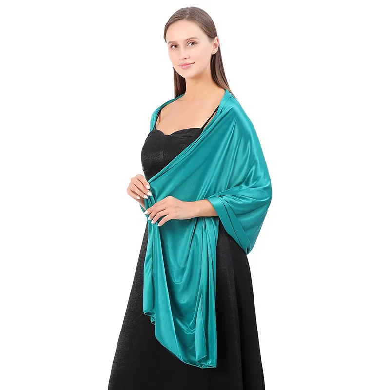 Shawls and Wraps for Evening Dresses Satin Shawl Wraps for Women Extra Long Soft Wedding Shawls for Bridal Party