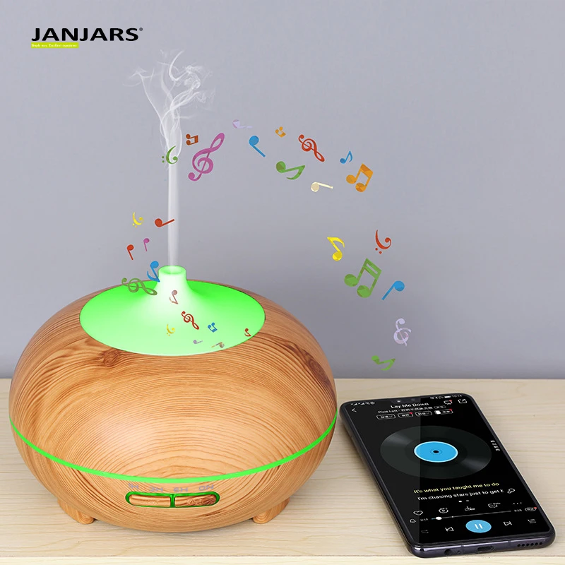 
BLE BT Speaker top loading design advanced aromatherapy capacity 500ml Aroma Electric Essential Oil diffuser 