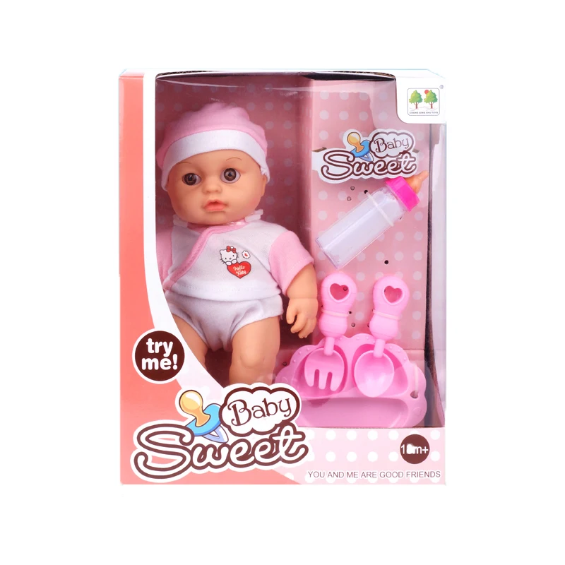 Wholesale Sweet Lovely Play Set Baby Silicon Soft Reborn Doll with Music Pink Newborn Dolls