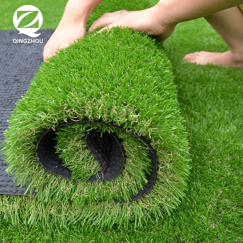 QINGZHOU L001 quality artificial grass carpet landscape outdoor synthetic grass price three color artifical grass for garden