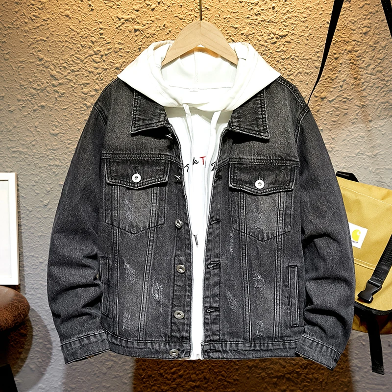2021 г. Лидер продаж, оптовая продажа, джинсовая одежда для мальчиков джинсовая куртка с логотипом на заказ зимняя одежда ВИНТАЖНАЯ ДЖИНСОВАЯ КУРТКА серого цвета XY2055