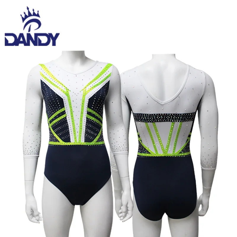 Hot Sale Women Dance Competition Leotard Custom Logo Long Sleeves Gymnastic Leotard
