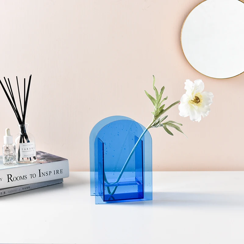 
Popular Elegant Other Home Decor Creative Gift Colorful Transparent Acrylic Vases for Home Decoration 
