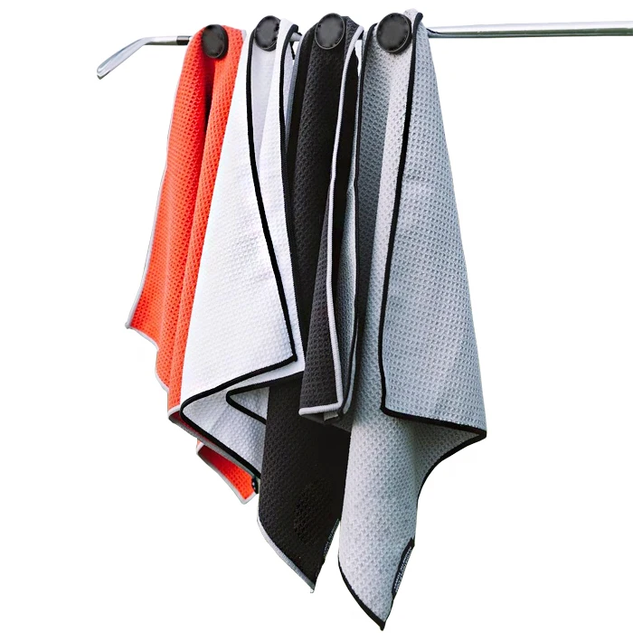 custom golf towel waffle weave microfiber /embroidered golf towel