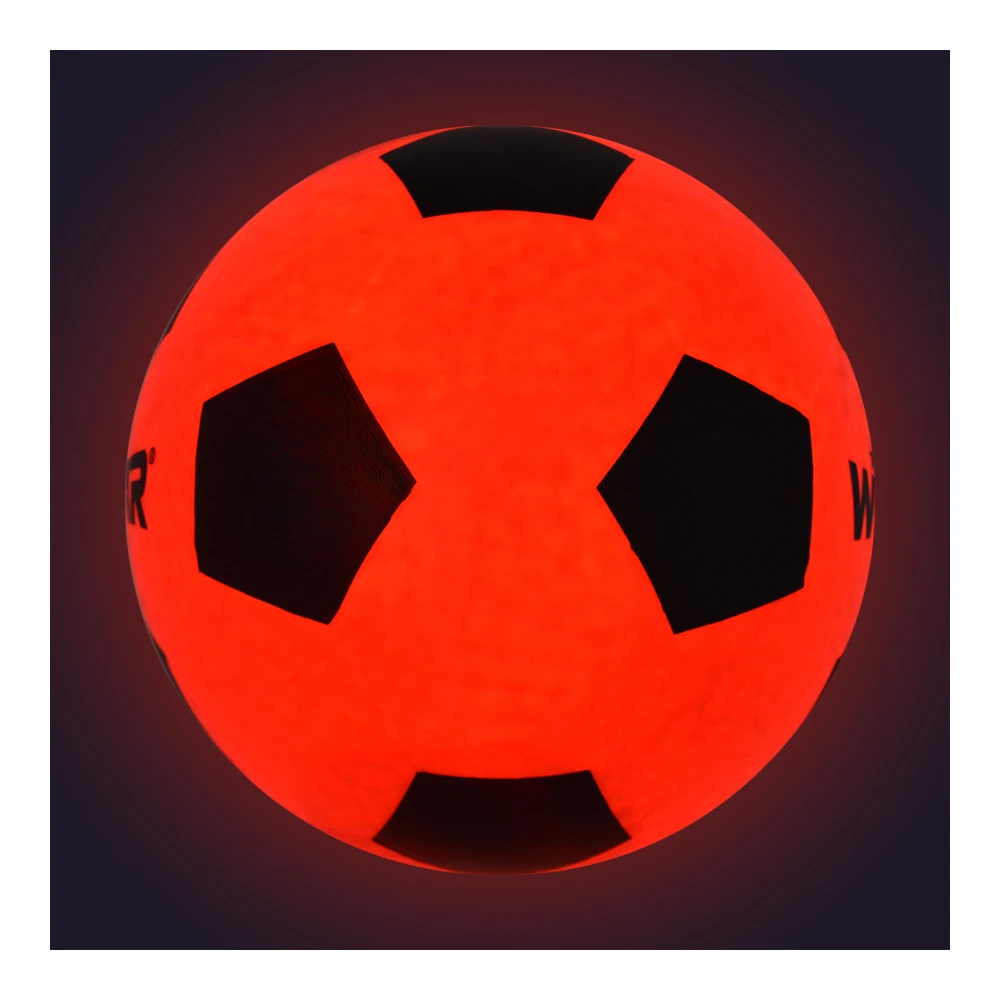 Индивидуальные Светящиеся в темноте резиновые светодиодные лампы soccerball с двумя сменными огнями для игры помещении и на открытом воздухе