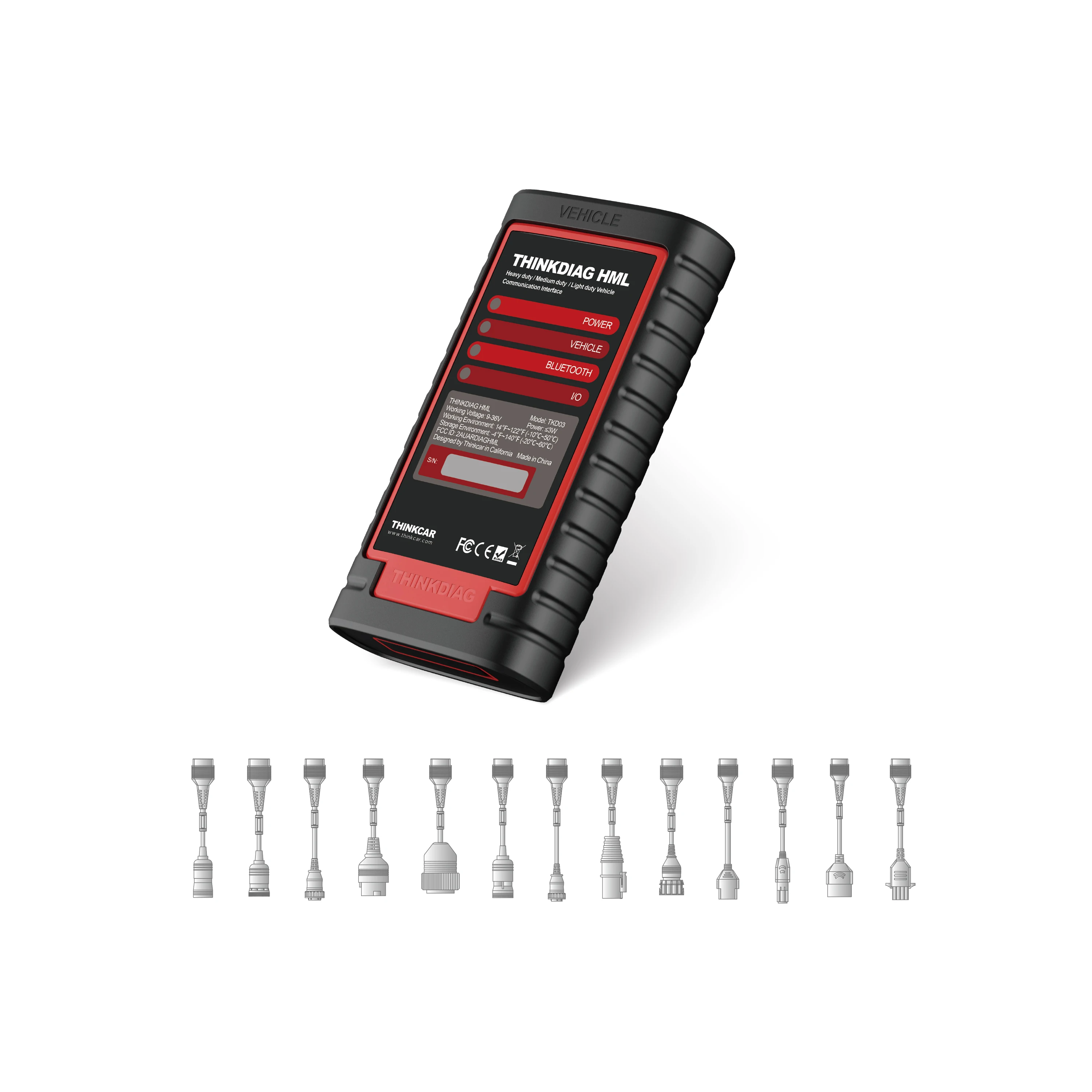Thinkcar Heavy Duty Pack  ForTHINKTOOL Master  74+ Truck Brand OE-Level Diagnostics  13 Special Function USB Connect