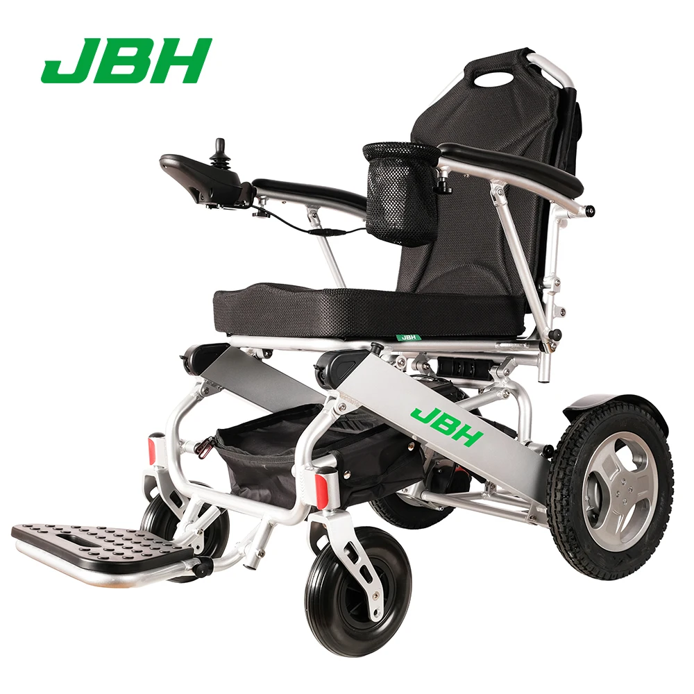 Lightweight Fold Power Electric Wheelchair Foldable Power Electric Wheelchair Aluminum Alloy Rehabilitation Therapy Supplies JBH