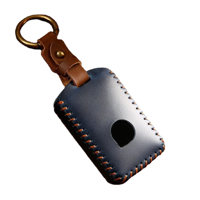 Genuine Leather Car Key Cover for Volvo V50 Xc90 C30 S60 V90 S90 S80 V60 Xc40 XC60 Handmade  Keychain Auto Accessories Interior