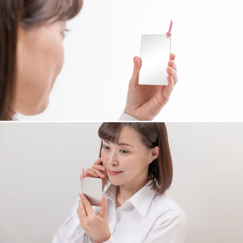 
Stainless compact portable Japan 5x travel makeup mirror pocket 