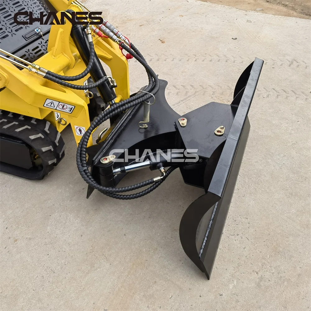 diesel  mini  skid loader farm use wheel tractor dozer blade mini skid steer tracked  Angle Blade attachment