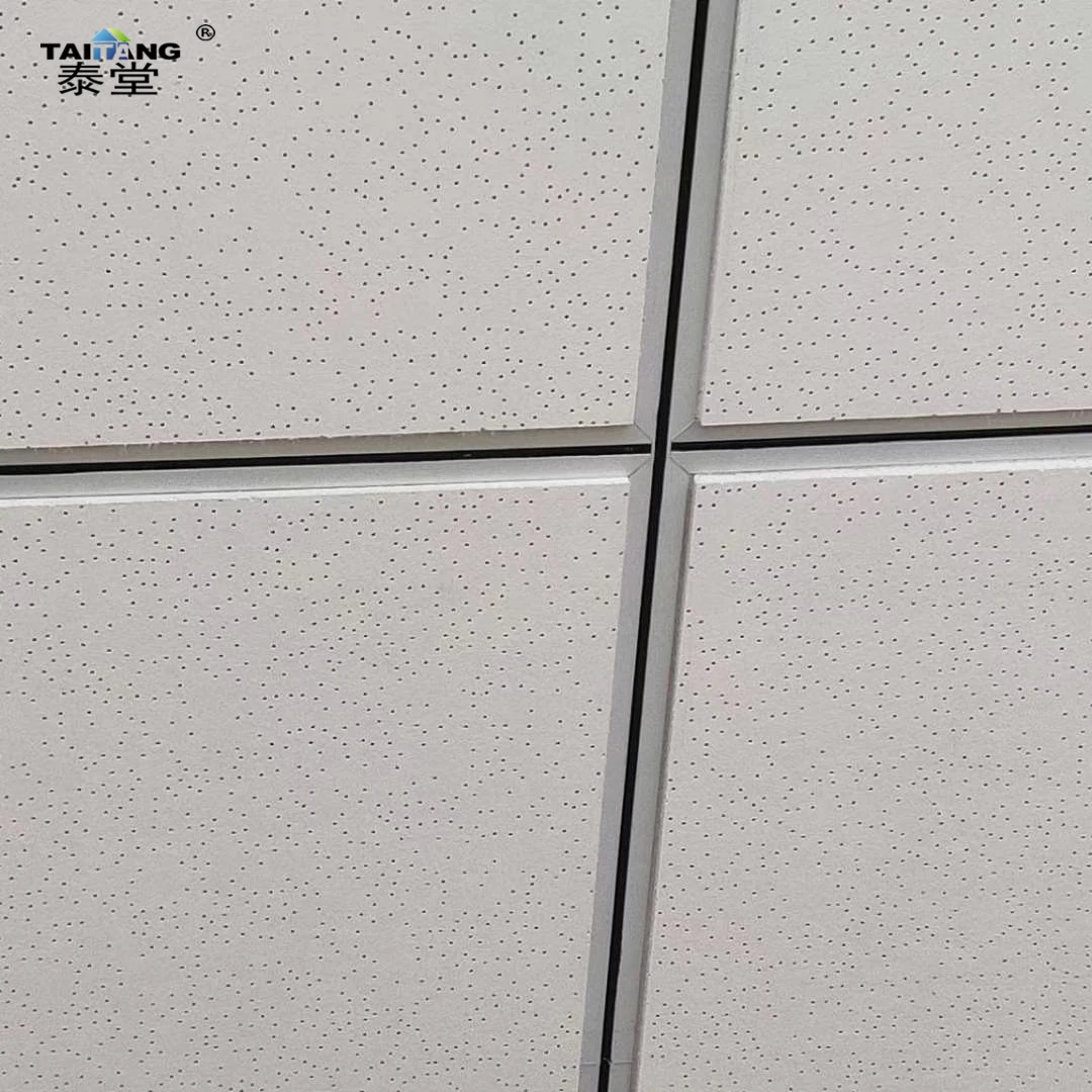 Dropped False Ceiling House Mineral Wool Fiber Black Acoustic Ceiling Tile Suspended Ceiling Fiberboard