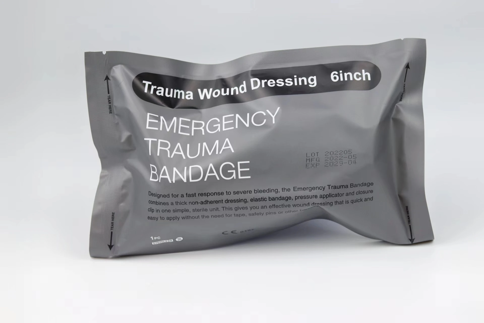 YD612 First Aid Tactical Elastic Emergency Trauma Sterile Medical Compression Adhesive Crepe Orthopedic Roller Israeli Bandage 1