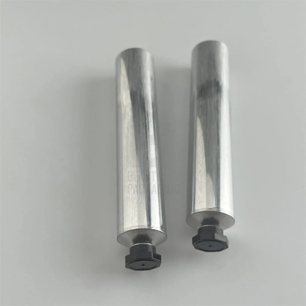 30ml 1oz Dia.25mm aluminum collapsible tubes for cosmetics oil paint with plastic black octagonal cap