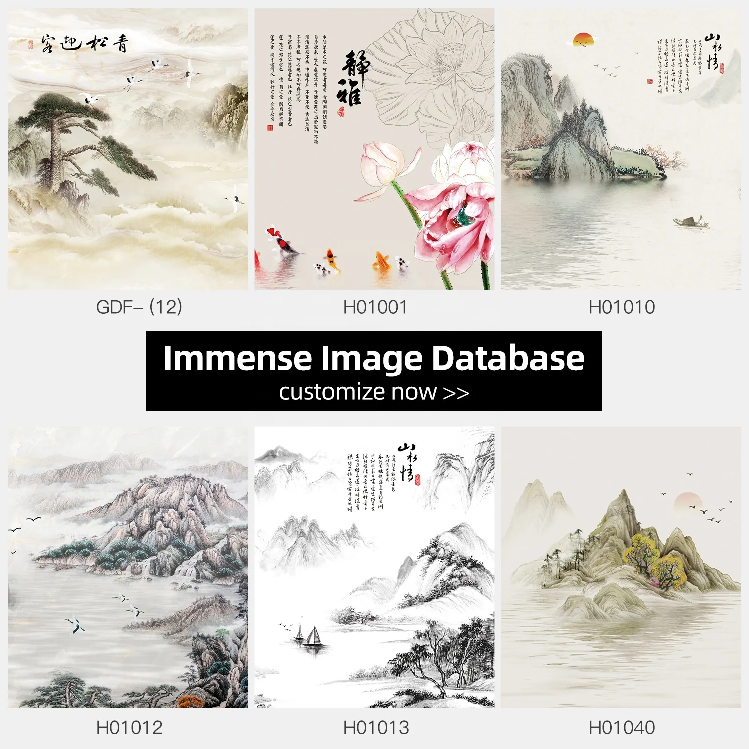 painting by Photo To Custom Chinese Painting Art Roller Blinds Fengshui Decor printed blinds for Living Room Bedroom Decoration