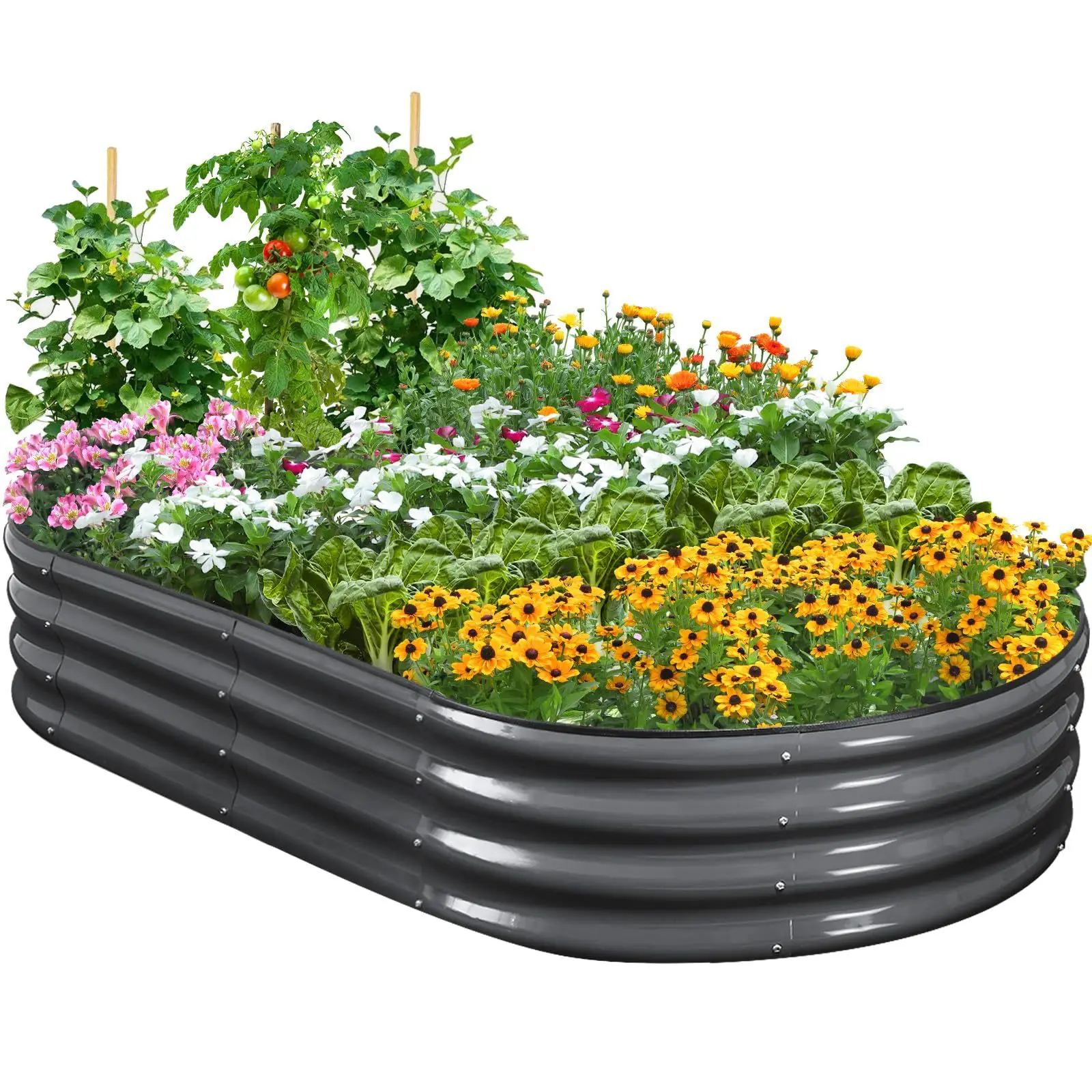 Own Brand Oval Large Metal Garden Bed for Vegetables Professional Galvanized Raised Garden Bed Kit