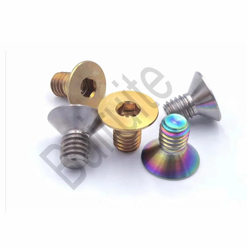 DIN7991  Gr5 titanium hexagon socket countersunk  head  bolts for industry