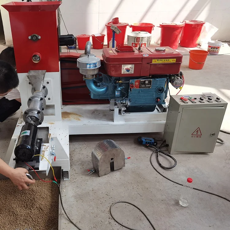 Дизельная машина для производства кормов крупного рогатого скота использования на ферме водные Плавающие машины обработки рыб мельница гранул продажи